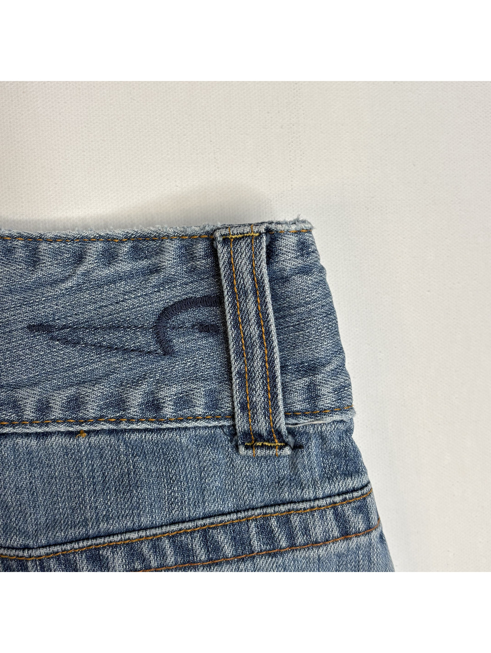 Vintage Y2K American Eagle Denim Mini Skirt Low Rise Size 4 - Picture 7 of 10